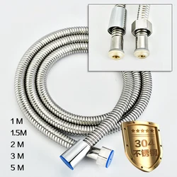 304 Edelstahl Dusche Schlauch Verschlüsselung Explosion-proof Wasserhahn Schlauch Flexible Dicken Frühjahr Rohr Bad 1.5/2/3m Dusche Schlauch