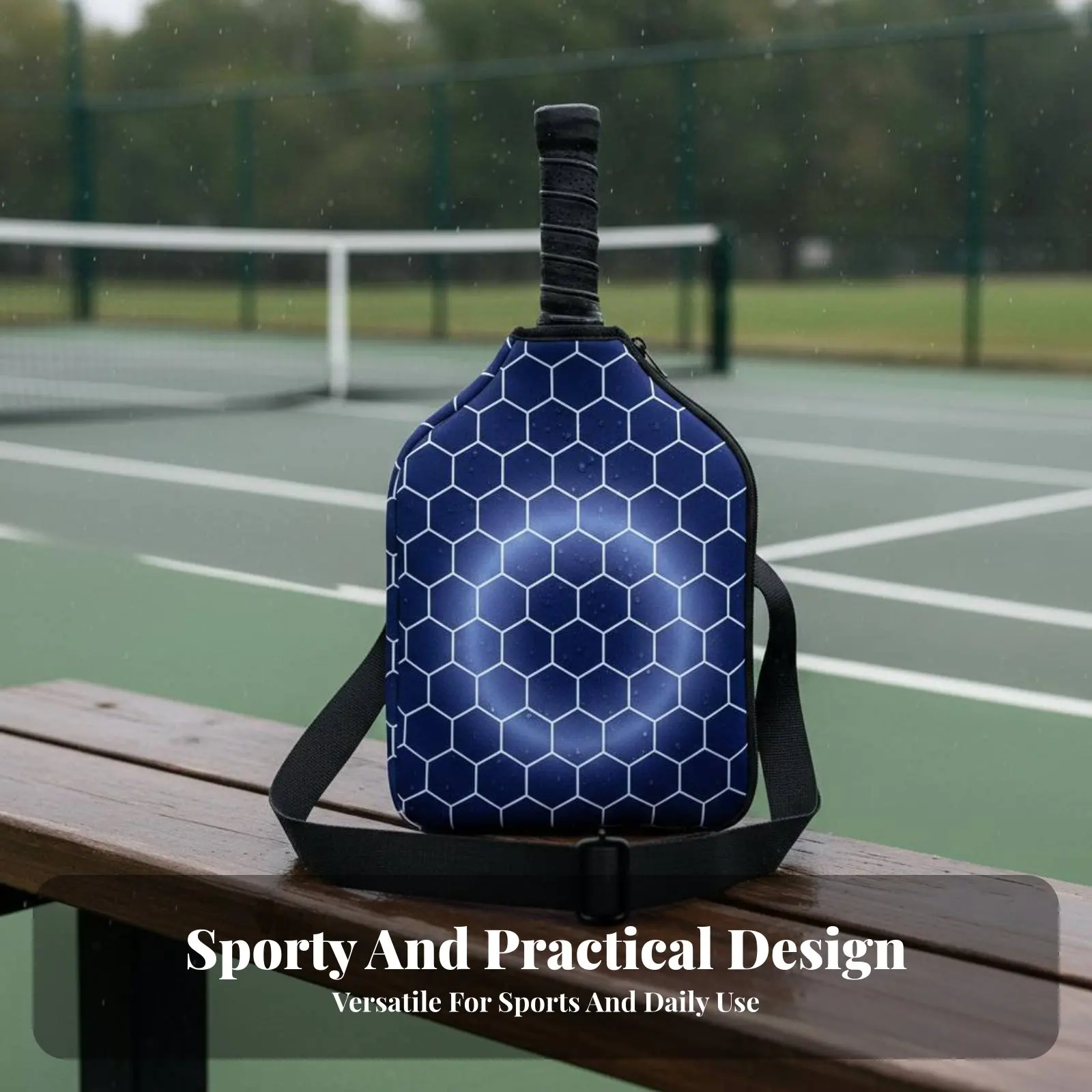 Imagen 4: Bolsa para Raqueta de Pickleball, Material de Neopreno, Opciones de Transporte Versátiles, Correa Ajustable para Atletas