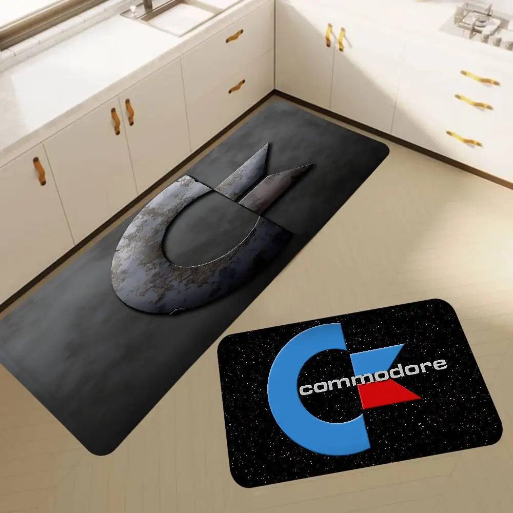

C-CommodoreS LOGO Floor Mat INS Style Soft Bedroom Floor House Laundry Room Mat Anti-skid Household Carpets