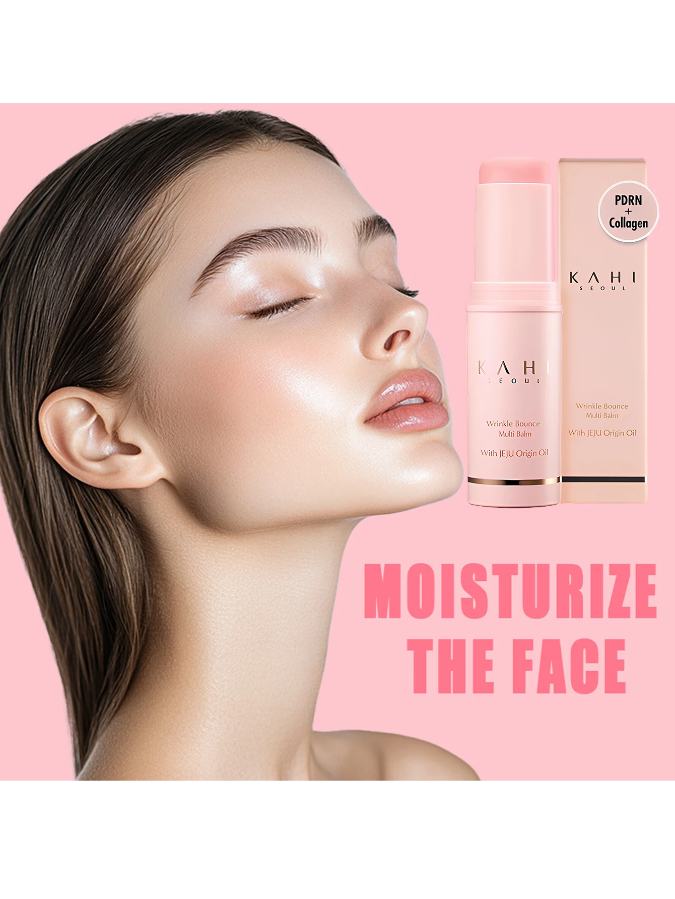 Wrinkle Bounce Multi Balm Stick Hydrating Anti‑Aging Balm Stick All‑in‑One for Face Eye Neck Lip Smooth Fine Lines Brighten Dull Skin Portable Daily Moisturizing Essence Makeup Base Gift for Women
