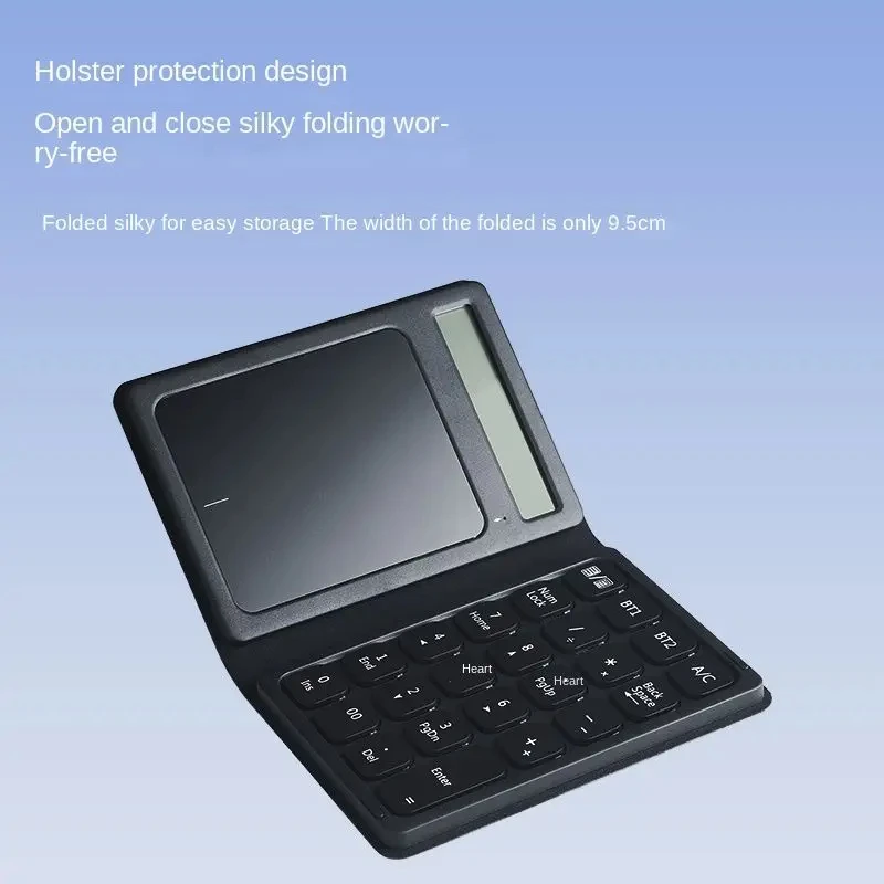 Jomaa 2 in 1 Bluetooth Numberic Keyboard with Touchpad Portable Calculator both Number Keypad for Accounting Laptop Phone