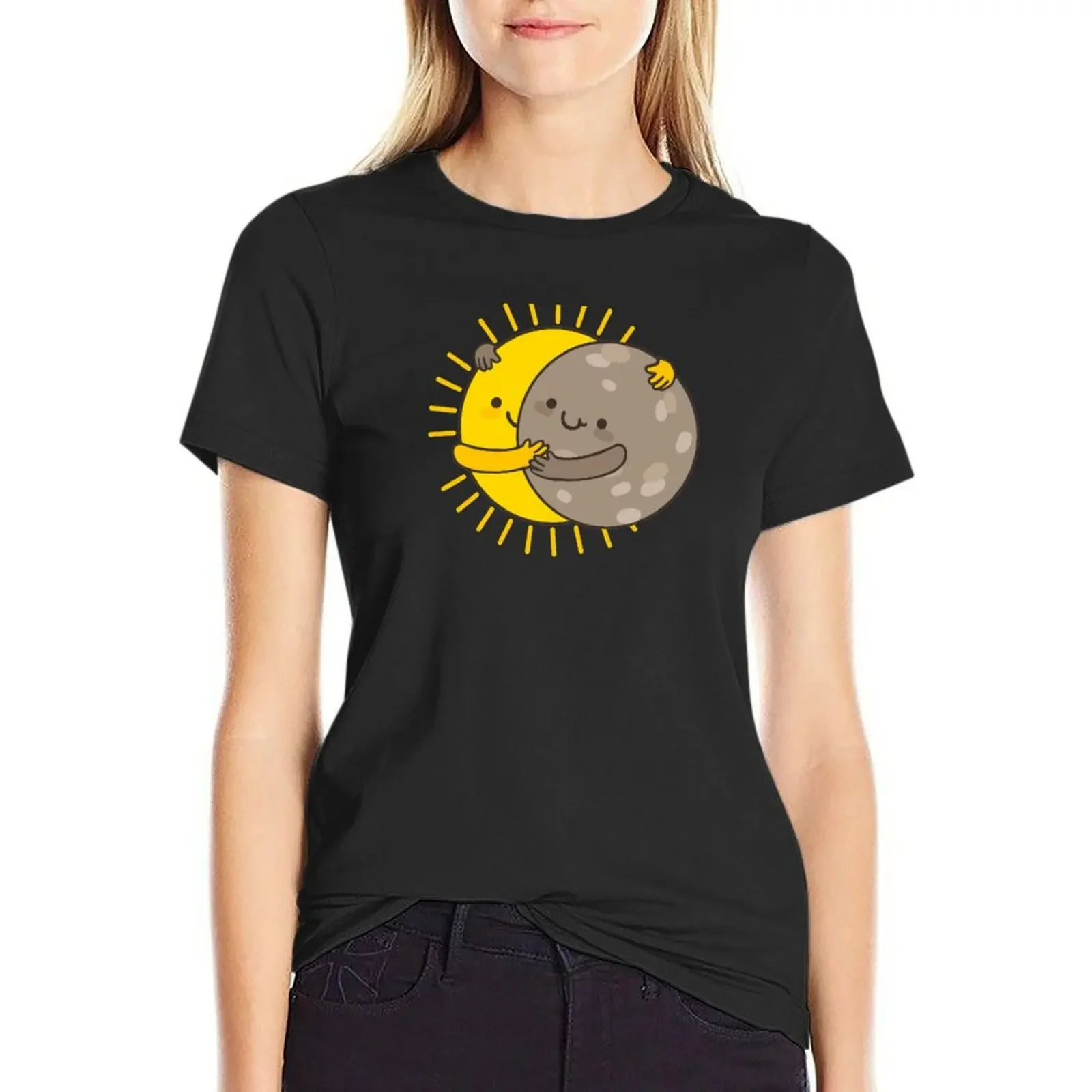 

SOLAR ECLIPSE T-Shirt female blacks Short sleeve tee rock and roll t shirts for Women