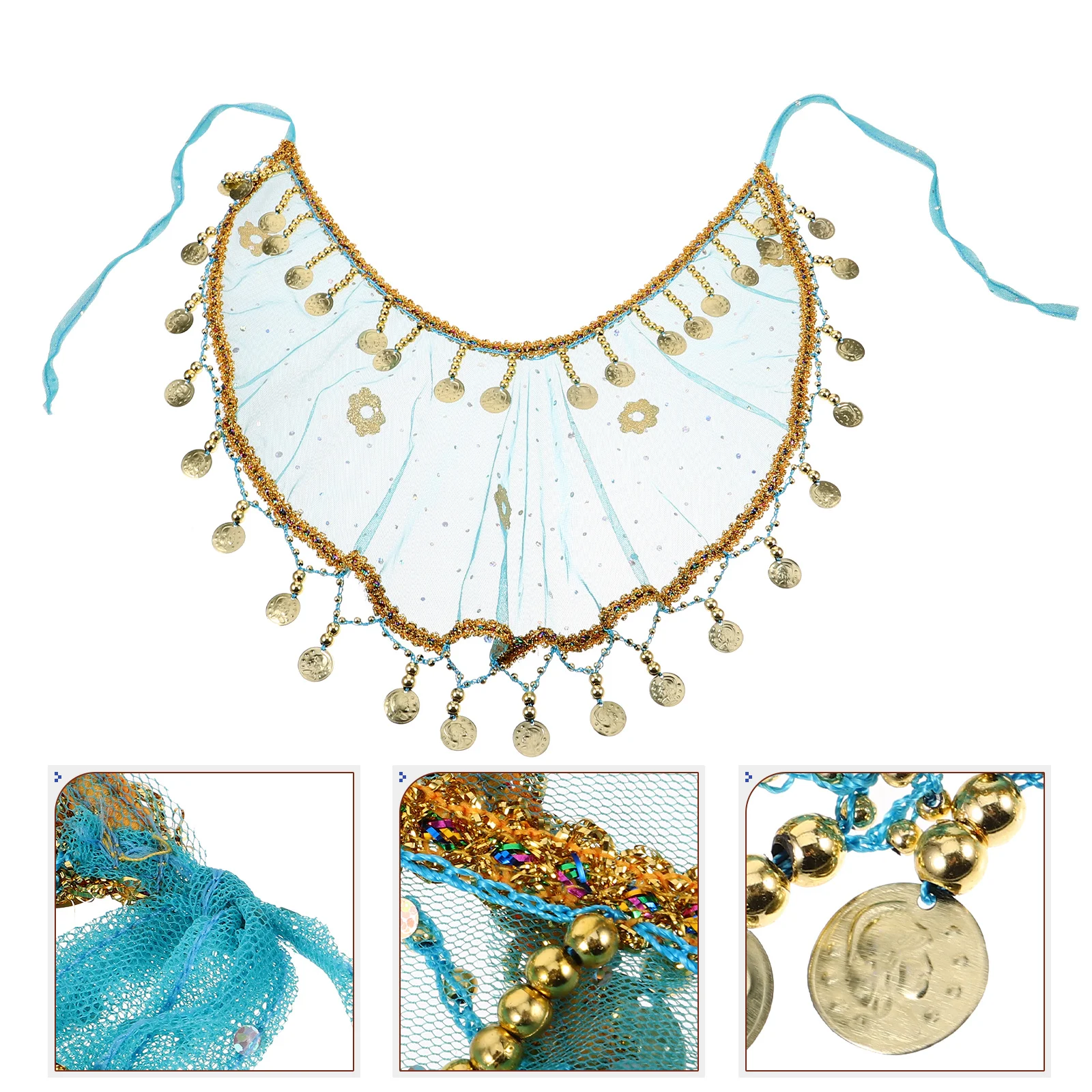 이국적인 얼굴 베일 부족 댄스 공연 마스크 여성용 경량 통기성 의상 액세서리 소녀 사진 소품