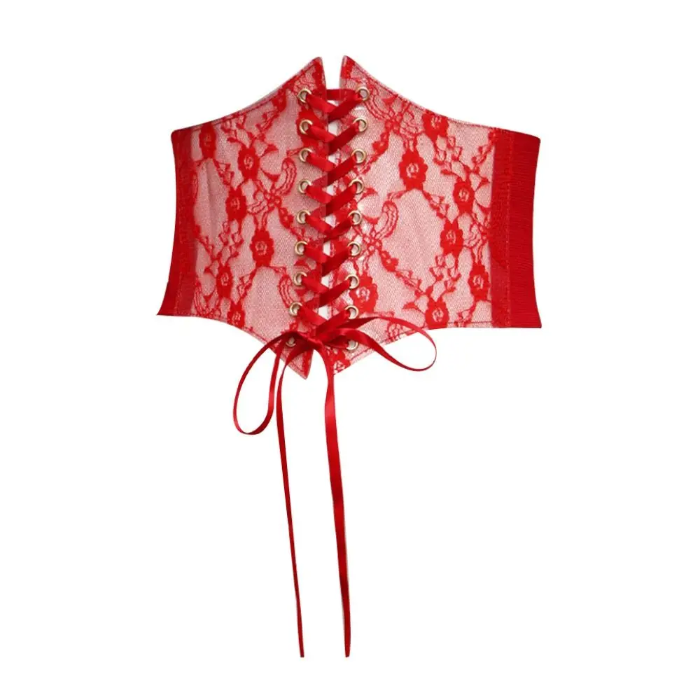 واسعة الدانتيل مشد حزام الخصر زهرة التطريز بو الجلود حزام الخصر بسط غطاء الخصر الزخرفية