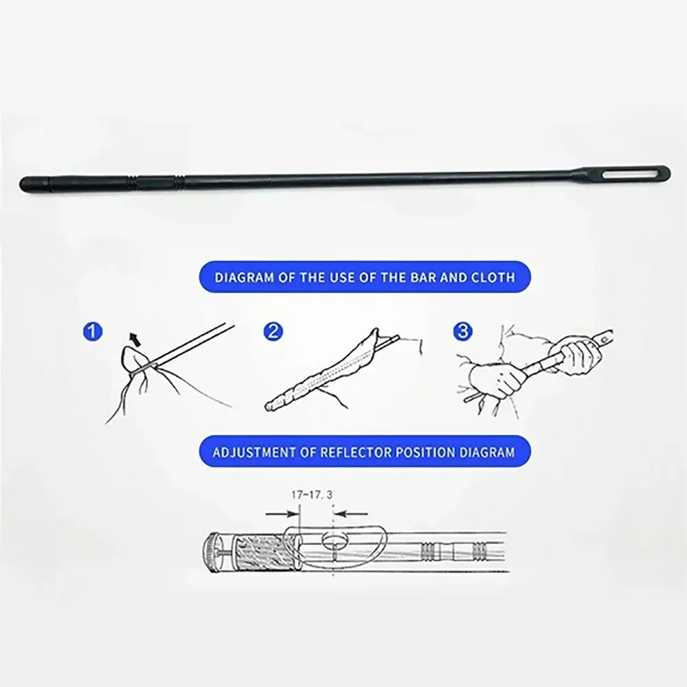 

Cleaning Cloth Flute Cleaning Kit Cleaning Rod For Cleaning The Inside Of The Flute Swab Black Quality Practical