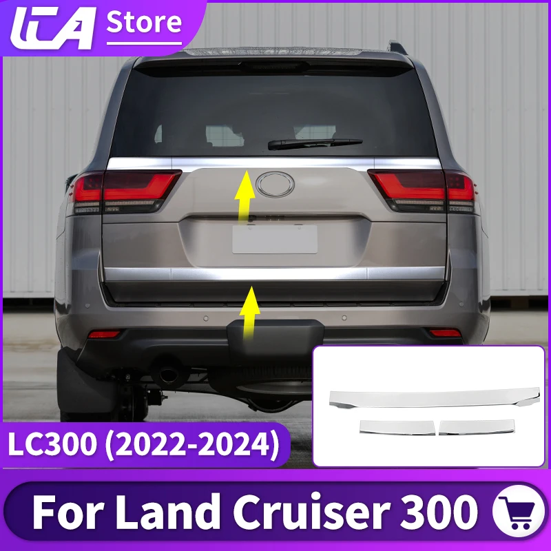 

For 2021-2024 2023 Toyota Land Cruiser 300 Stainless Steel Tailgate Decoration Strip LC300 Interior Upgrade Accessories Tuning