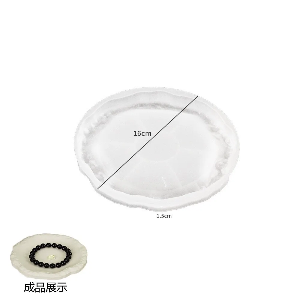 Rock Pattern Gypsum Mold Tray Clay Silicone Reusable Home Storage Tray Epoxy Resin Irregular Pallet DIY Concrete Silicone Mold