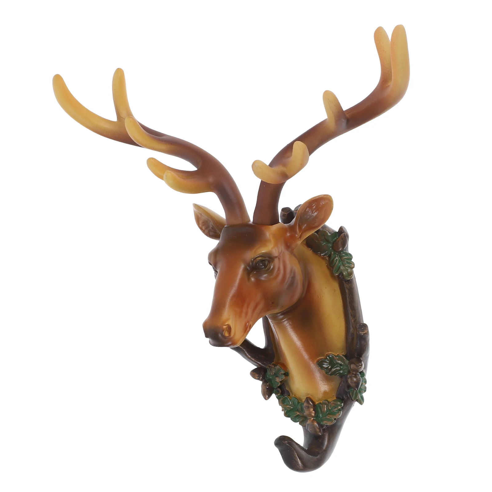 

Deer Head Coat Hook Wall Mount Animal Ornament Home Decor Resin Sculpture No Drill Bathroom Towel Hooks Versatile Use