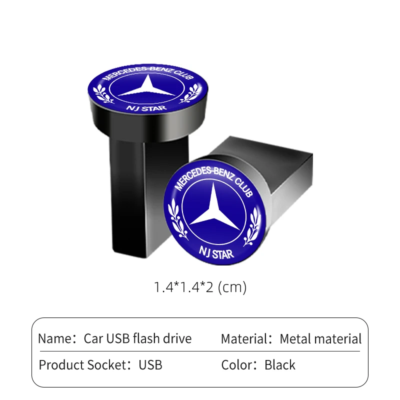 محرك فلاش USB صغير مقاوم للماء بندريف 64 جيجابايت 32 جيجابايت 16 جيجابايت محرك فلاش USB ميموريا لمرسيدس بنز AMG W203 W211 W204 W212 W213 واط