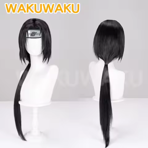 IN STOCK Uchiha Itachi Wig Anime Cosplay Wig WakuWaku Men 70cm Black Long Hair Itachi Cosplay Heat Resistant Free Cap