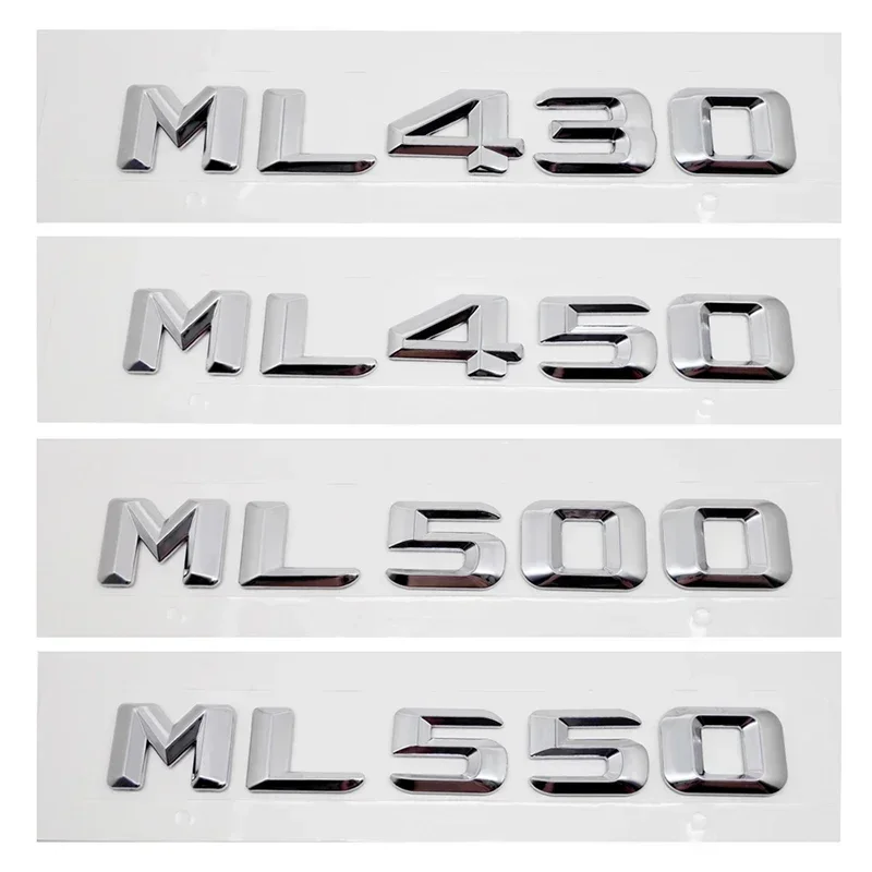 ثلاثية الأبعاد سيارة الخلفية شارة مربع خلفي رقم رسالة ملصق مائي الديكور لمرسيدس بنز ML450 ML500 ML550 تعديل الملحقات #4