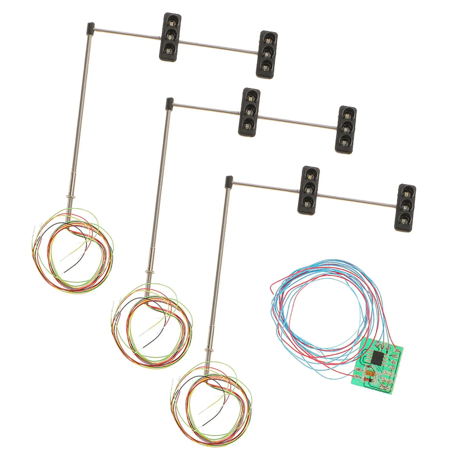 3pcs 70mm Model Traffic Signal Lights 5-6V LED HO OO Train Architecture 4#
