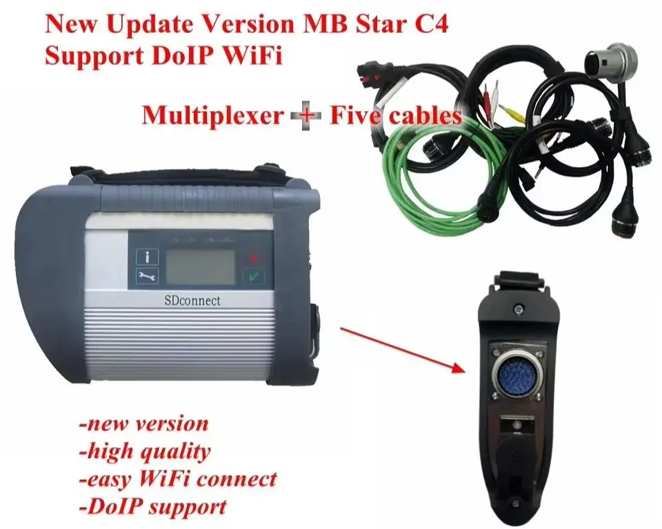 

Super MB Star C4 SD Connect диагностический инструмент WIFI DOIP новейшее программное обеспечение SSD можно выбрать d630 ПК