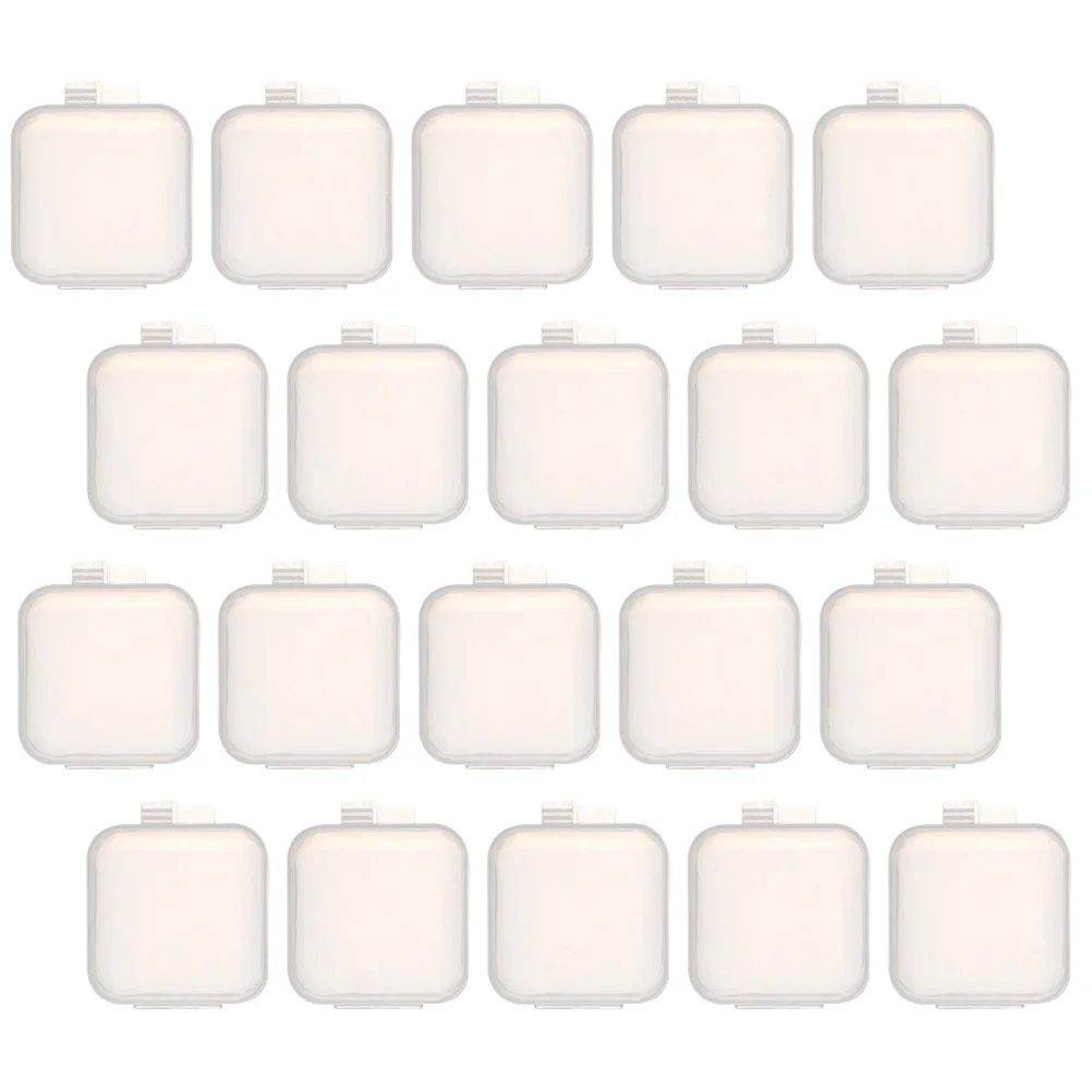 100 قطعة من صناديق تخزين صغيرة، صندوق مجوهرات، حاويات بلاستيكية، منظمات خرز، بغطاء شفاف، خفيف الوزن، متين، حجم صغير