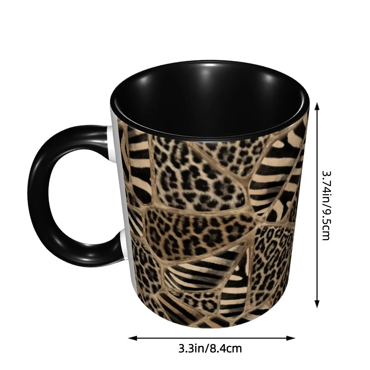 Animal Print Coffee Mugs DIY Personalized Leopard and Zebra Ceramic Mug Creative Gift
