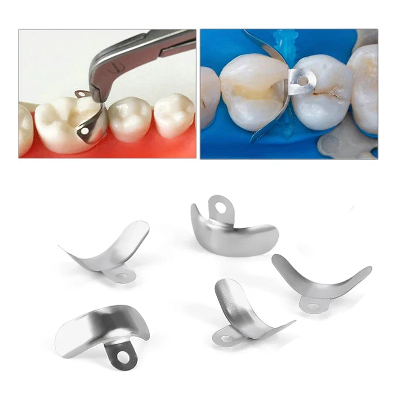 Dental Sectional Contoured Matrix System Nickel Titanium Clamp Ring Dental Metal Matrix Bands Spring Clip Ring Dentist Tools