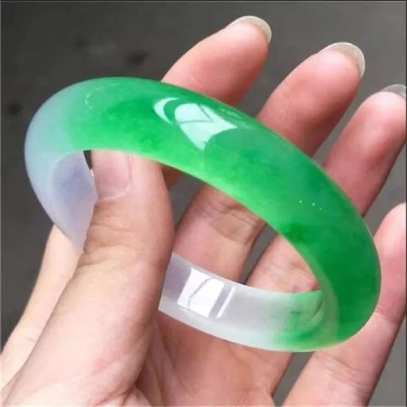 Certified Green Jades Bangle Women Fine Jewelry Genuine Myanmar Jadeite Grade A Burma Jade Bangles Burmese Jade Bracelets
