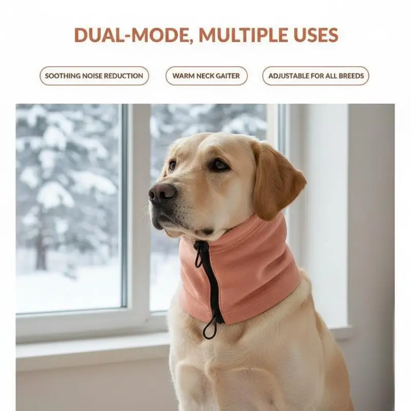 High Elastic Adjustable Dog Headband 2 In 1 Cozy Ear Cover Neck Scarf for Pet Holiday Dressing Up Grooming Use