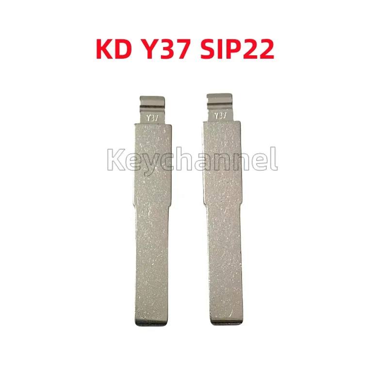 keychannel 10pcs Y37 KD Key Blank SIP22 Car Key Blade Flip Remote Spare Key for KD KEYDIY Xhorse VVDI for Fiat 500 Ducato Bravo