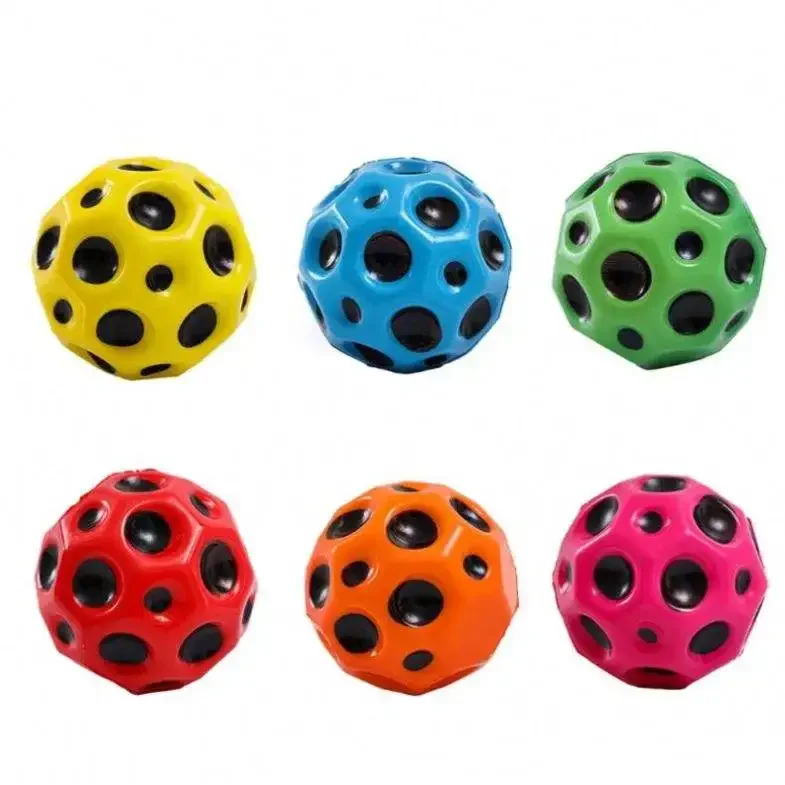 Jump Ball Air Bounce Kids Toys Super High Sports Toy Improve Hand and Eye Coordination Porous PU Solid Foam Outdoor Fun Hobbies