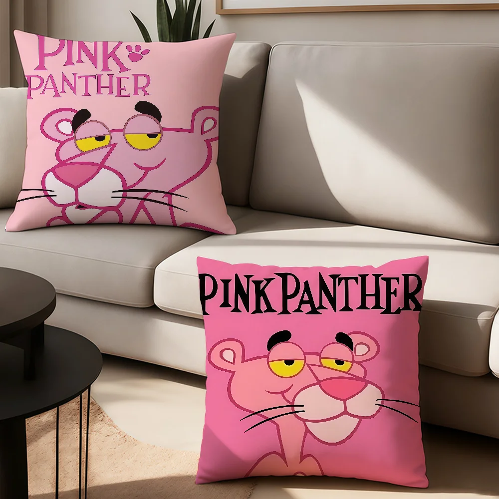 

Cartoon The P-Pink P-Panther Pillow Case Office Cushions Suitable For Sofa Car Bedroom Decorative Cushion Cover