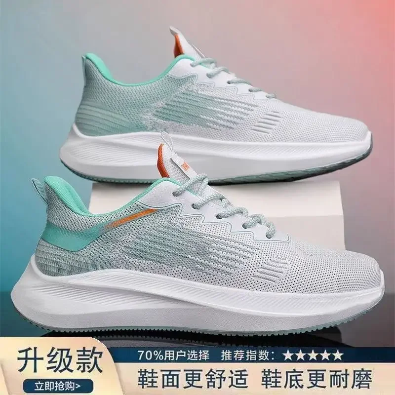 Mens Sneakers 2024 Spring New Ultra-light Running Shoes Casual Sports Shoes Mesh Non-slip Breathable Lightweight Tenis Masculino