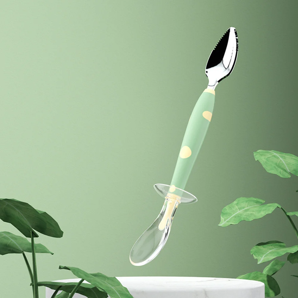 

Практичная ложка, детская посуда, двусторонняя полированная гладкая, безопасный материал, надежное качество, детские ложки, двусторонние ложки