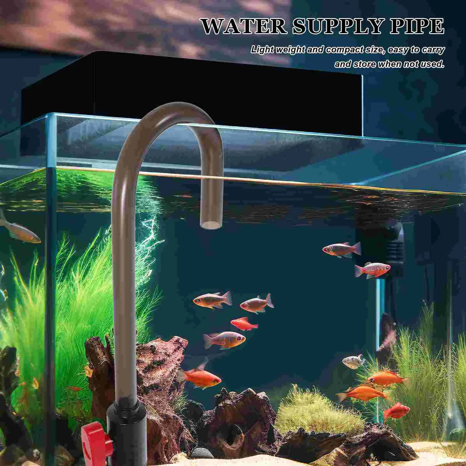 Fish Tank Bent Pipe Water Changing Tool Supply Hook Adding for Aquarium Garden Watering Simple Filler Type Changer