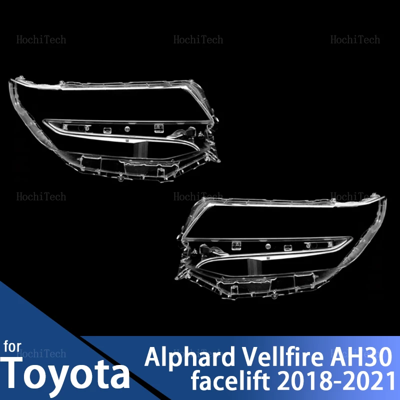 

Прозрачный корпус, передние фары, крышка объектива, стеклянная крышка, абажур для Toyota Alphard Vellfire AH30 Facelift 2018-2021