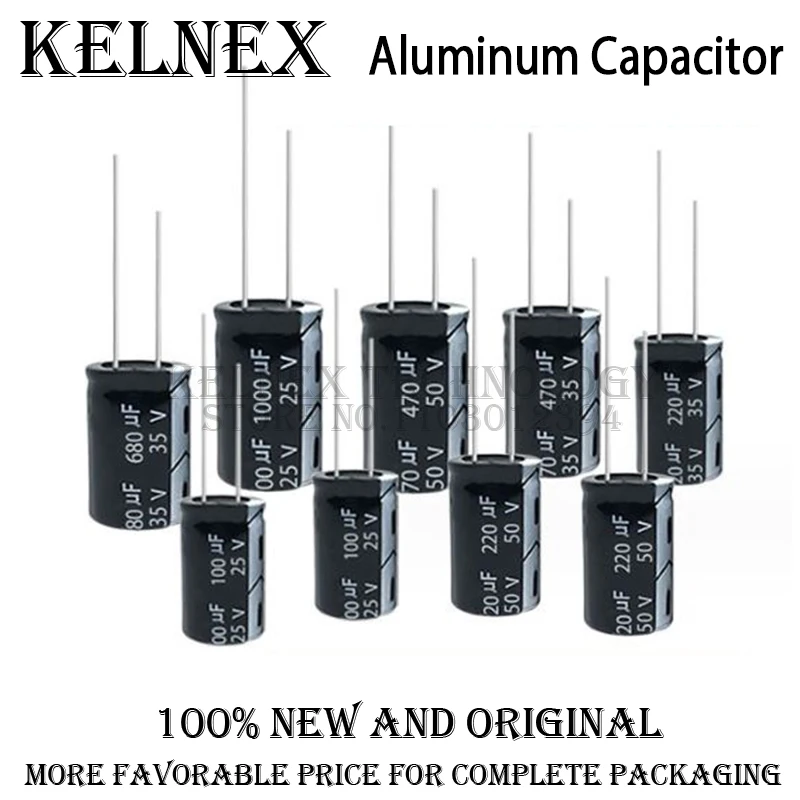 Capacitor de alumínio de alta freqüência, baixo ESR, 100UF, 220UF, 330UF, 470UF, 680UF, 1000UF, 1500UF, 2200UF, 3300UF, 10V, 16v, 25v, 35v, 50v, 400v