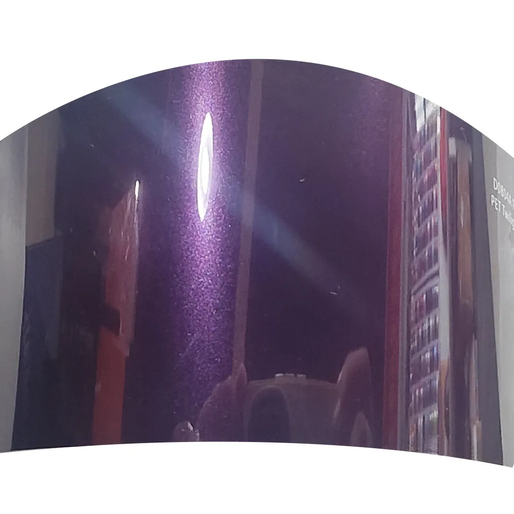 

WRAPMASTER PET Super Glossy Metallic twilight purple Vinyl Car Wrap with Air Bubble Free