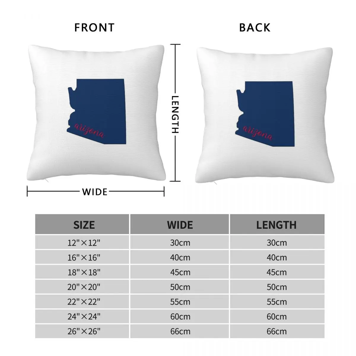 Arizona State Square Pillowcase Polyester Linen Velvet Pattern Zip Decor Pillow Case Home Cushion Cover 18