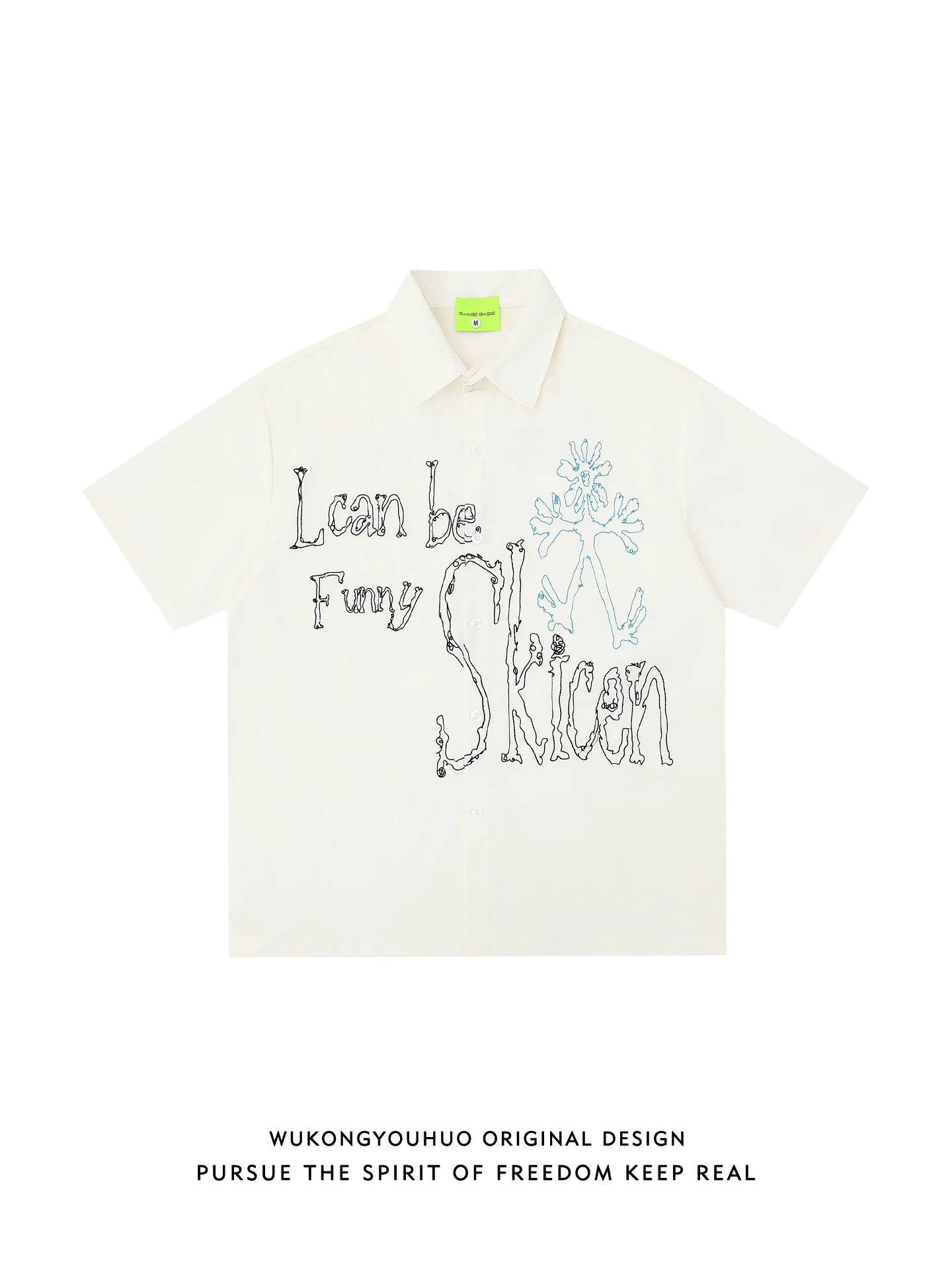 

Мужская рубашка с коротким рукавом в американском ретро-стиле с вышивкой, свободного кроя, летняя, модная, повседневная, для пар