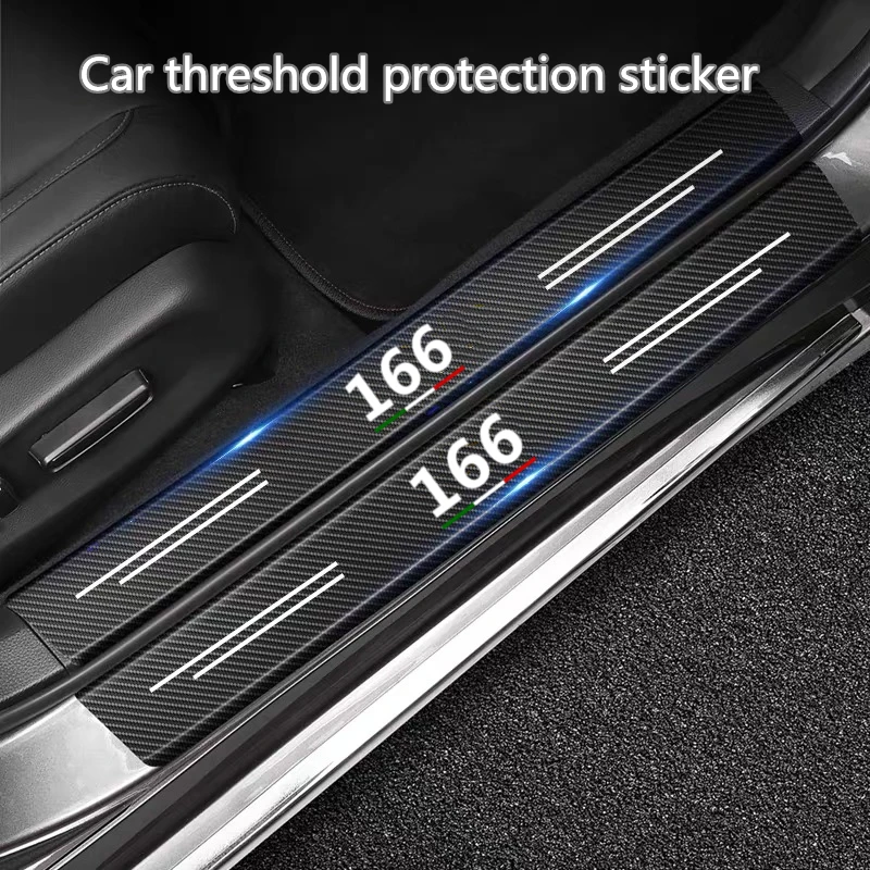 

Carbon Fiber Car Sticker Auto Door Threshold Anti Scratch Tape Protective Strip For Alfa Romeo 166 Car Accessories