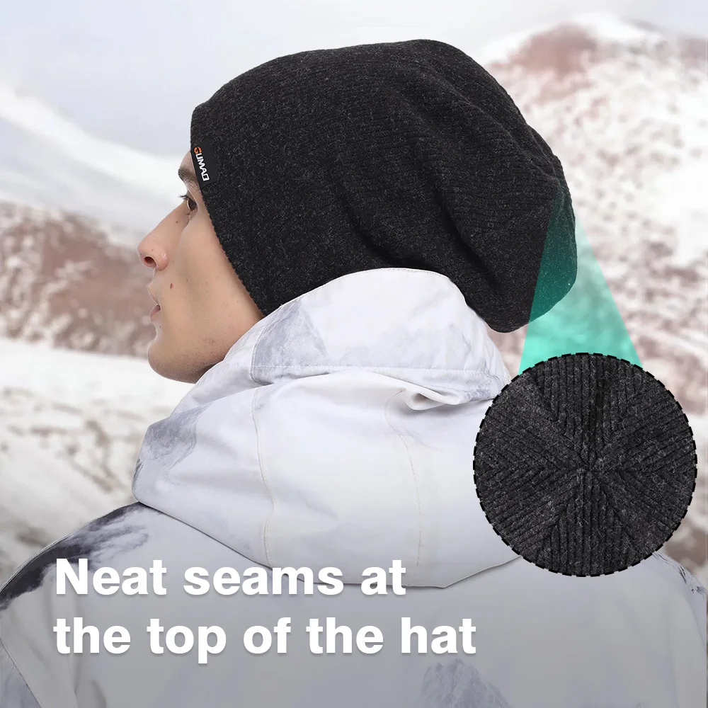 Winter Knitted Hats Thermal Beanies Running Outdoor Skullies Caps Windproof Ski Snowboard Cycling Hiking Soft Warm Cap Men Women