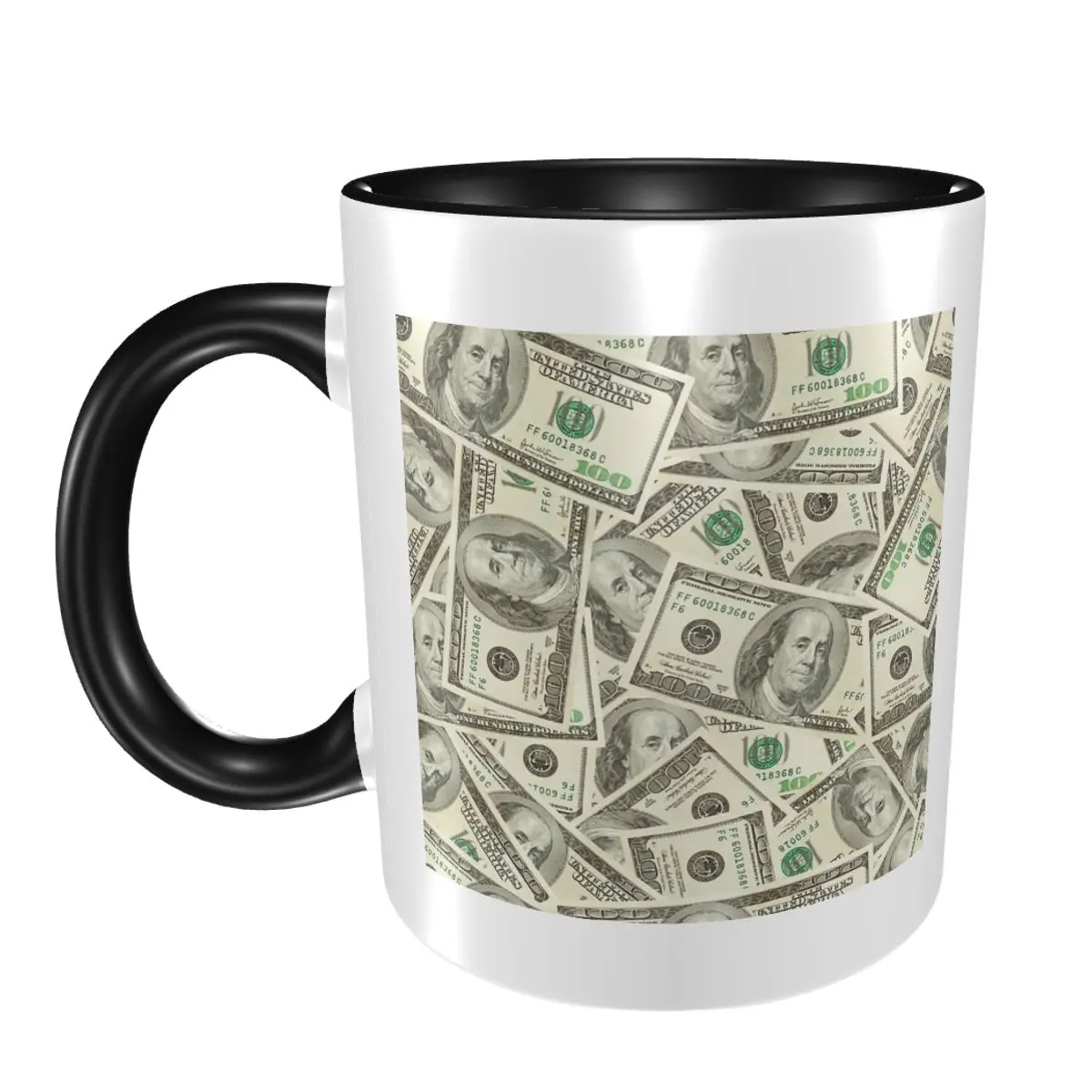 

US Dollar Banknotes Mug Funny Ceramic Coffee Cups Tea Mugs Milk Cup Drinkware Gift for Friends