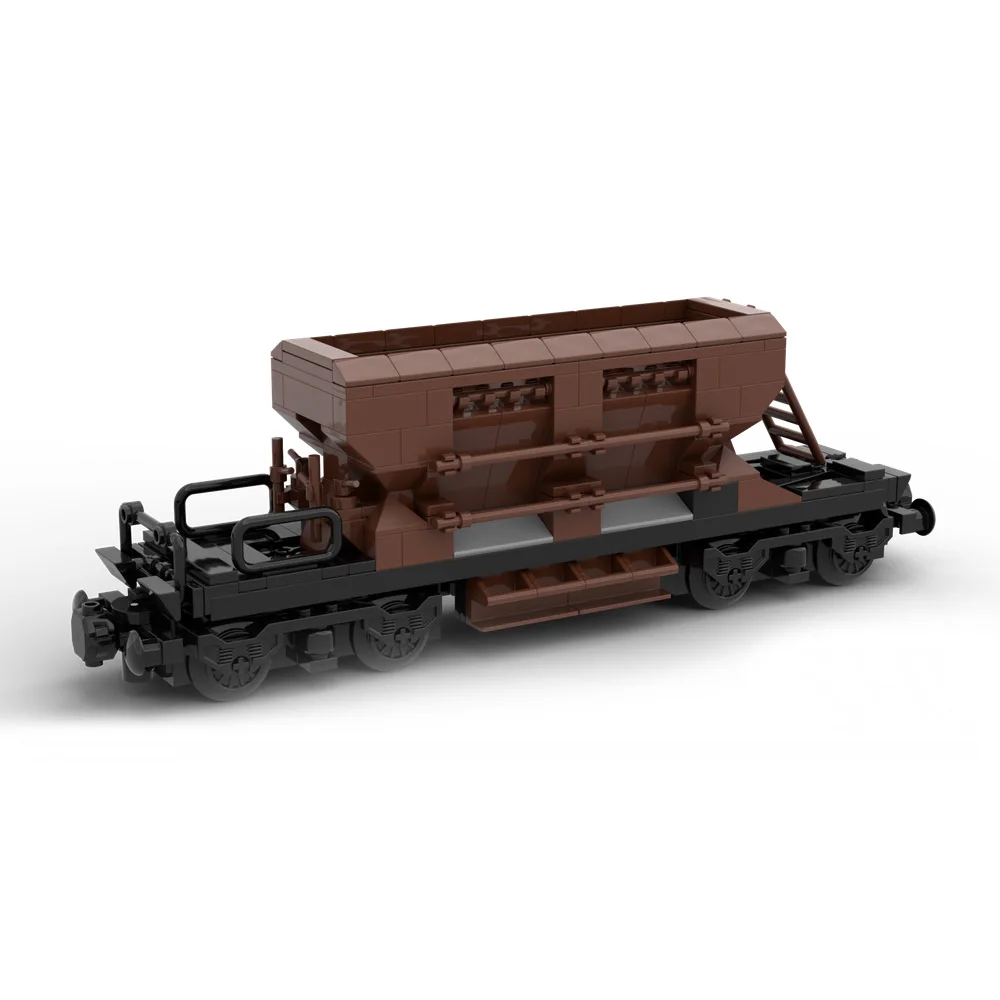 MOC Germany Gravel Side D B Type Train Building Blocks Dumper Wagon Freight Locomotive Vehicle Toys For Children Birthday Gifts