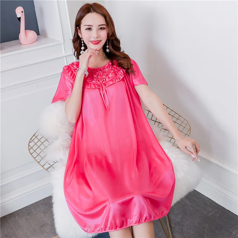 XXXXL New Silk Satin Lace Robes Bridesmaid Bride Robes Wedding Long Robe Bathrobe Womens Robe Lingerie Robe Home Sleepwear