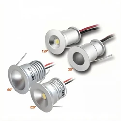1W IP65 12V Mini LED Spotlight for Stage Bedroom Kitchen Cabinet Ceiling Stair Lighting 15mm/25mm Spot Bulb Display Lamp