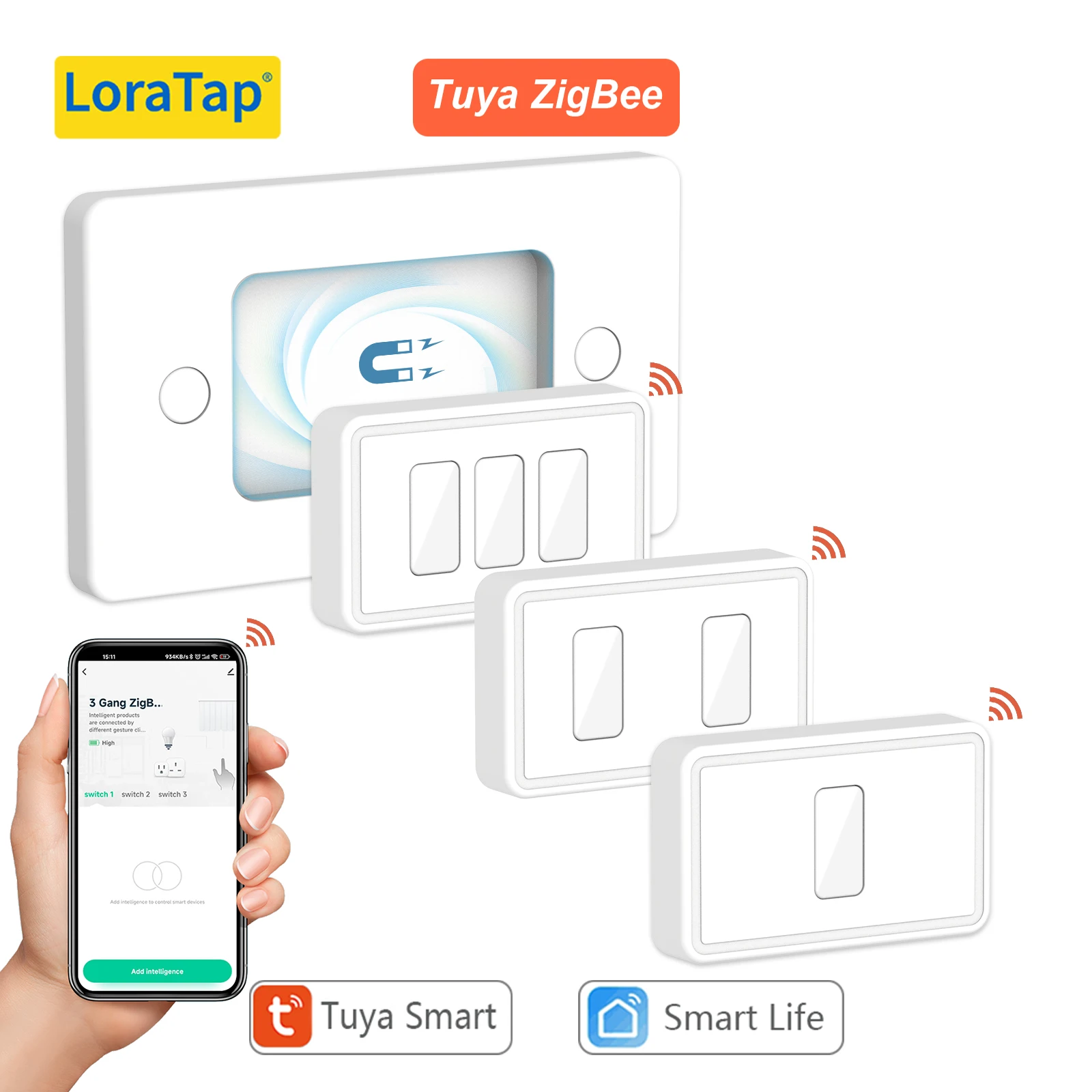 Loratap-リモートボタン自動制御,スイッチ,スマートライフアプリ,3.0ワイヤレス1,2