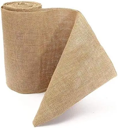 1Pcs 30Natural Hessian Roll, Jute Hessian Fabric Roll,Hessian Table Runner for Arts and Crafts, Decorative Collages, Models