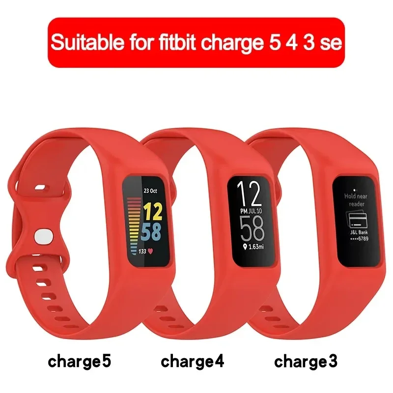 سيليكون Smartwatch الفرقة ل Fitbit Charge 6 5 4 3 se قطعة واحدة حزام + حافظة ل Fitbit Charge 6 كوريا درع شريط للرسغ سوار