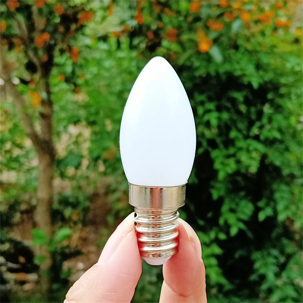 E12 E14 LED Candle Light Bulb Flame Tip Screw 85-265V 2W Chandelier Lamp 2835 SMD Cool/Warm White Energy Saving for Home Daily