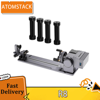 ATOMSTACK R8 Rotary Chuck with Riser Feet for Laser Engraver Adjustable Rotary Axis 180° Rotating for 1-80mm Diameter Objects