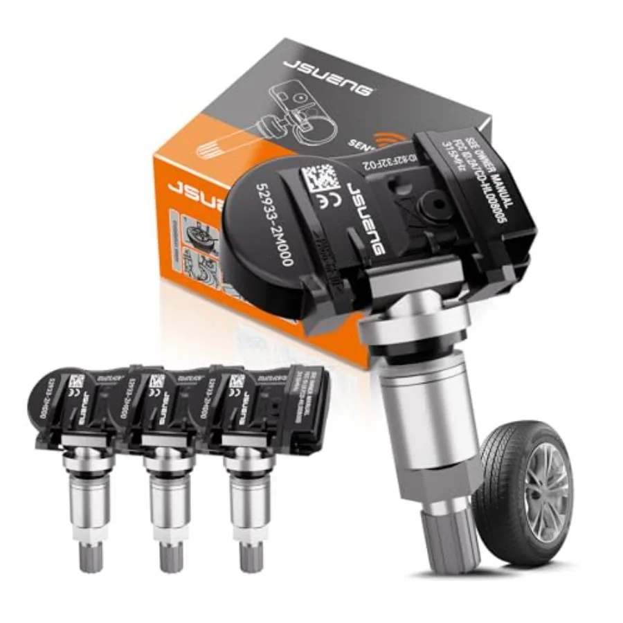

4-Pack TPMS Sensor Tire Pressure Monitoring Sensors Compatible with Hyundai Kia - Accent Equus Sonata Santa Fe Optima Sorento S