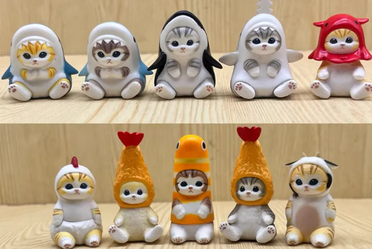 Full Series Mofusand Shark Cat Blind Box Cos Cinnamoroll Kuromi Characters Action Figure Toys Desktop Decoration Surprise Gifts