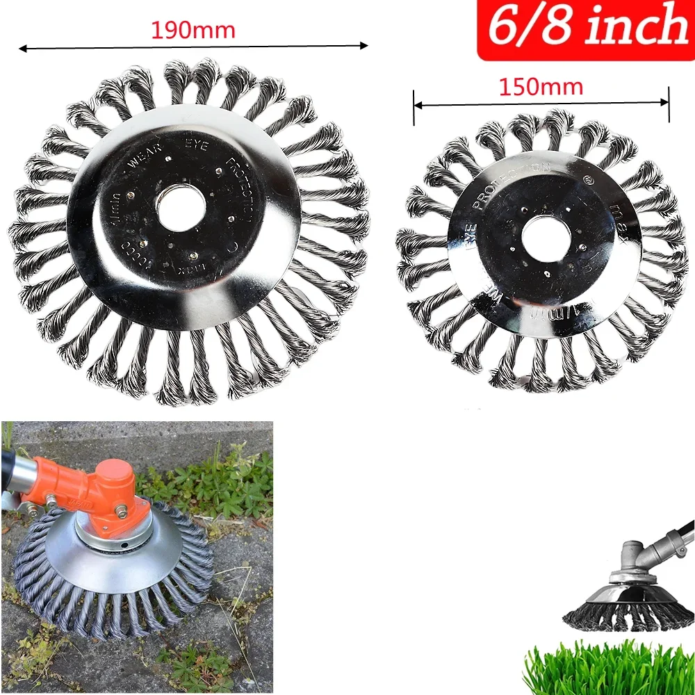 Polegadas Lawnmover Brushcutter Fio de Aço Grama Trimmer Cabeça de Corte de Ervas Daninhas Remoção Poeira Jardim Ferramenta Elétrica para Gramado Mover Kits 6