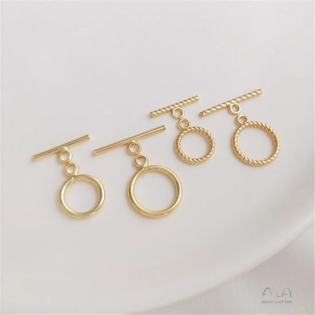 United States 14K Gold-plated Mini OT Buckle Ending Buckle Diy Chain Bracelet Necklace Jewelry Connection Accessories B866