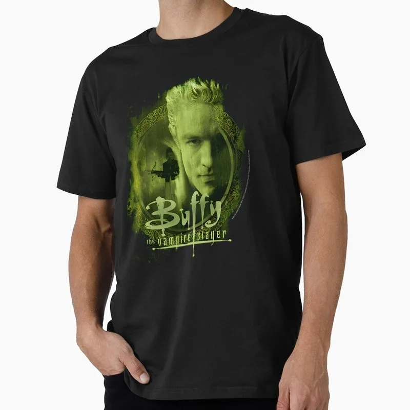 Buffy Inspired Graphic T-Shirt, 0811 Vintage Vampire Slayer Print Tee, Retro Horror Series Short Sleeve Casual Shirt US Size Top