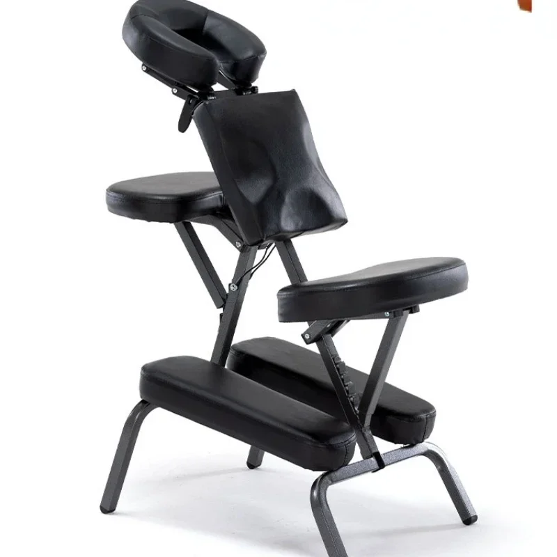 Portable Folding Tattoo Chair  Leather Massage Chair Adjustable Scraping Stool Physiotherapy Storage Chair for Professional Use